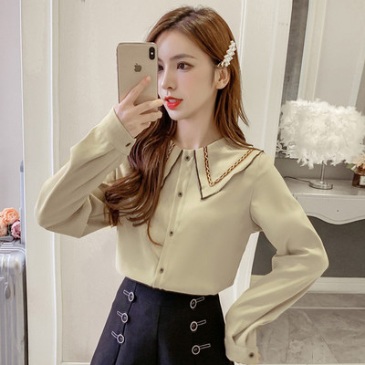 Cămașă de damă model larg cu decolteu rotund