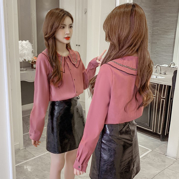 Cămașă de damă model larg cu decolteu rotund