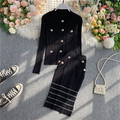 Női lezser hosszú szoknya és mellény szett