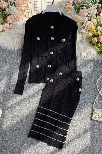 Női lezser hosszú szoknya és mellény szett