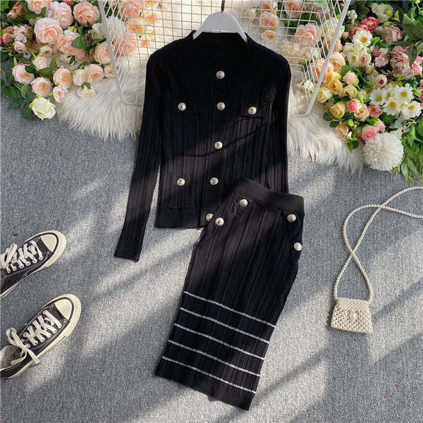 Női lezser hosszú szoknya és mellény szett