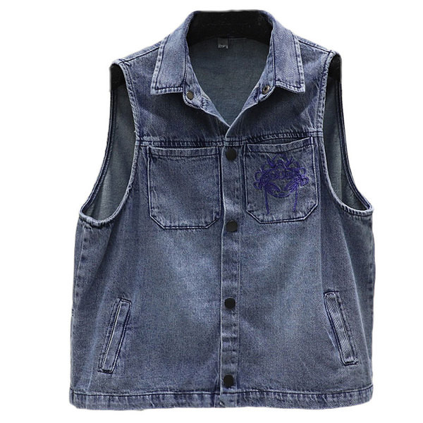 Γυναικείο γιλέκο casual με κουμπιά και κλασικό γιακά