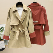 Naiste vabaaja jope vööga neljas värvitoonis