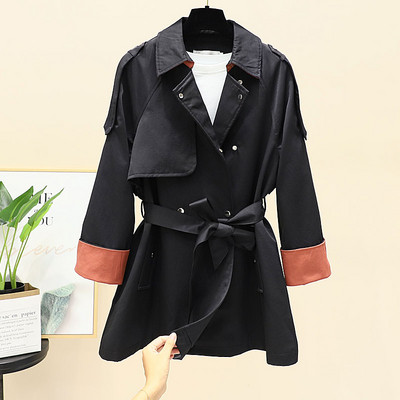 Naiste vabaaja jope vööga neljas värvitoonis