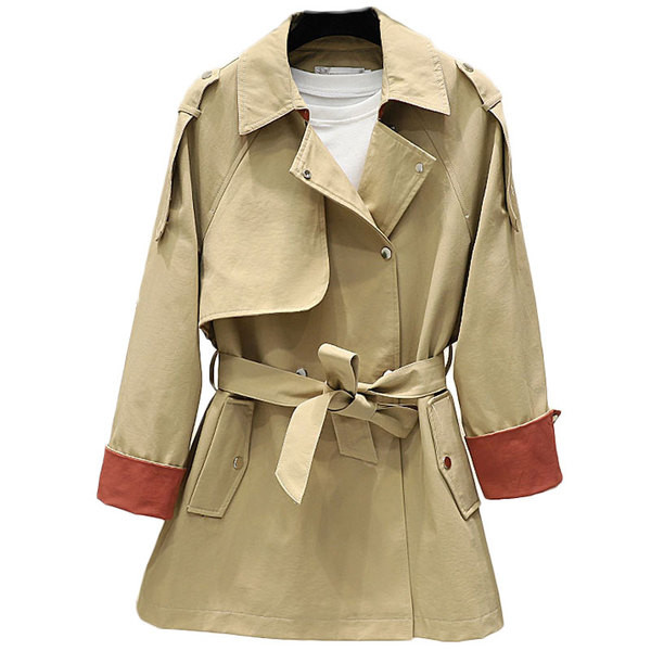 Naiste vabaaja jope vööga neljas värvitoonis