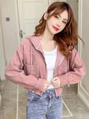 Sieviešu ikdienas jaka ar kapuci un kabatām