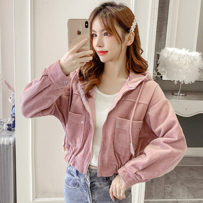 Sieviešu ikdienas jaka ar kapuci un kabatām