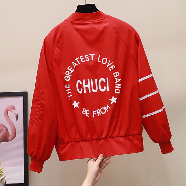 Geacă casual de primăvară de damă cu fermoar și inscripție în trei culori