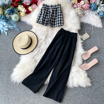 Női korszerű szett hosszú nadrágból és felsőből