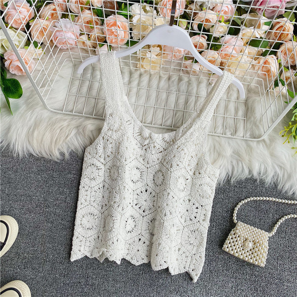 Moodne naiste kootud ovaalse kaelusega topp