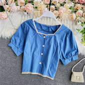 Női alkalmi rövid ing gombokkal