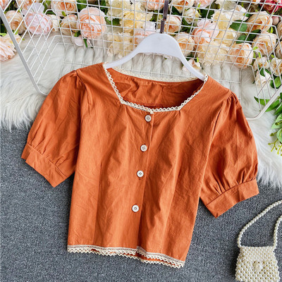 Női alkalmi rövid ing gombokkal