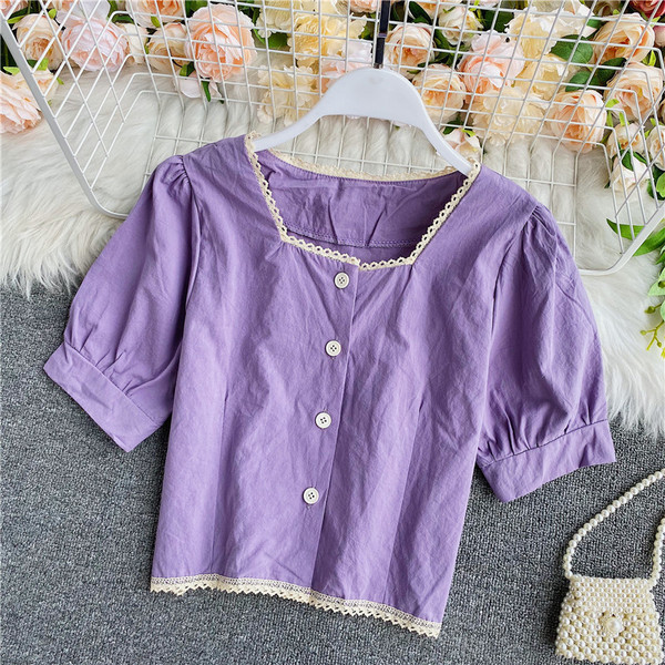 Női alkalmi rövid ing gombokkal