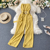 Női overall övvel és ujjatlan