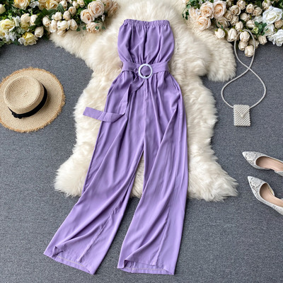 Női overall övvel és ujjatlan