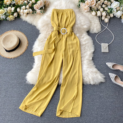 Női overall övvel és ujjatlan