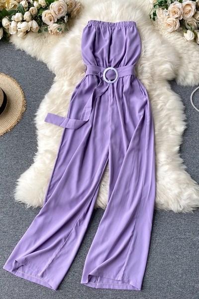 Női overall övvel és ujjatlan