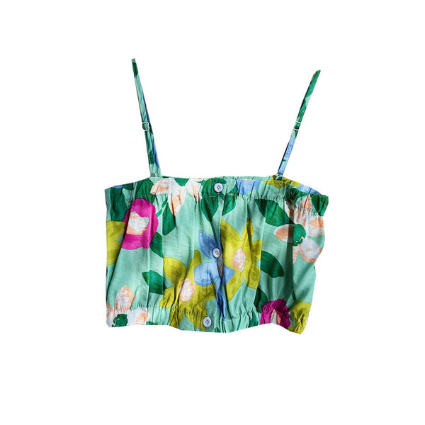 Modern női mellszobor virágmintával