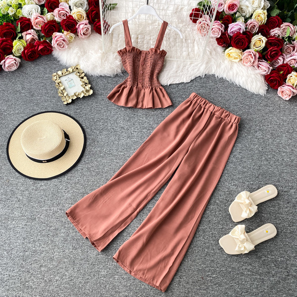 Mūsdienīgs sieviešu garo bikšu un bikšu komplekts