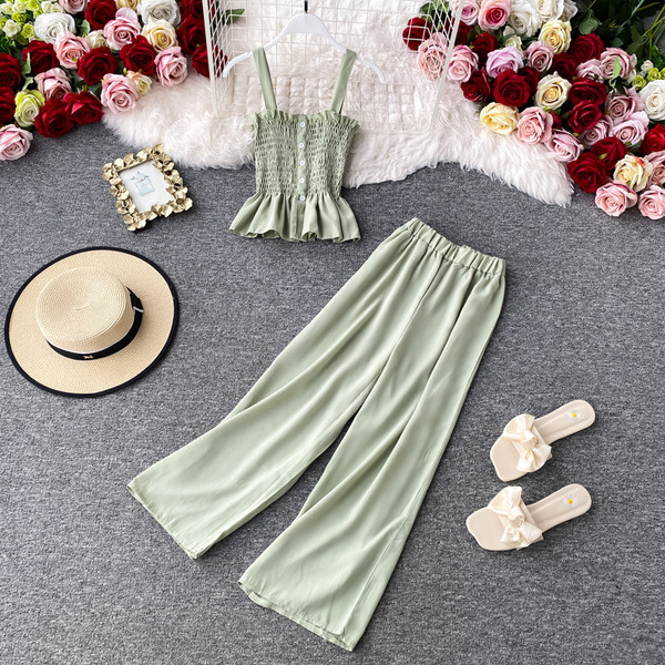 Mūsdienīgs sieviešu garo bikšu un bikšu komplekts