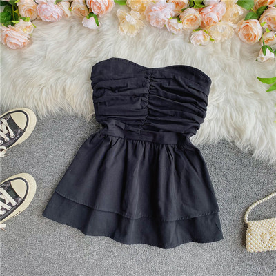 Praegune naiste topp ilma rihmadeta tavaline mudel