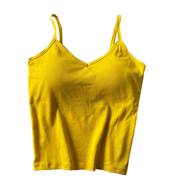 Naiste vabaaja topp spitsikaelusega ja õhukeste rihmadega