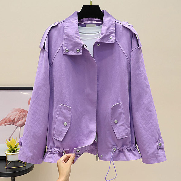 Naiste vabaaja jakk taskute ja lipsudega mitmes värvitoonis