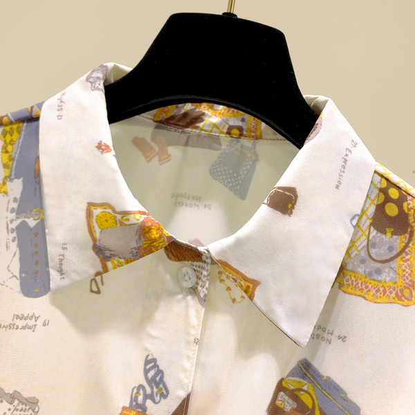 Új modell női modern ing színes mintával