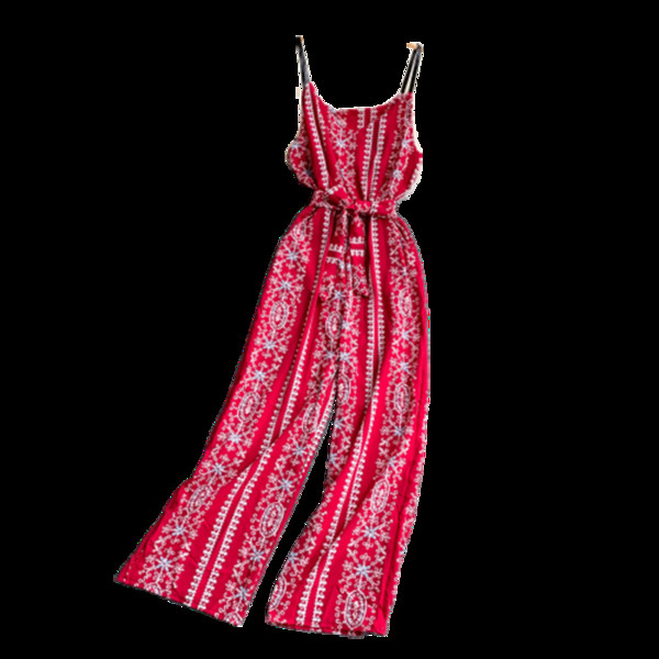 Hosszú női overall vékony pánttal és övvel