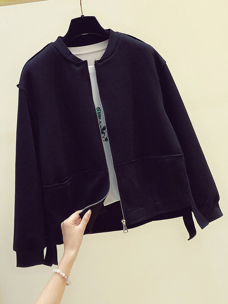 Őszi női kabát cipzárral, négy színben