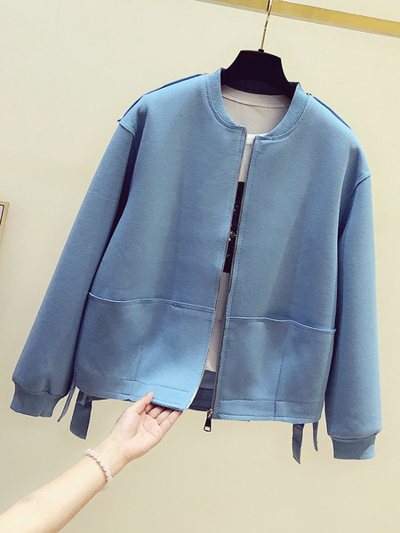 Őszi női kabát cipzárral, négy színben