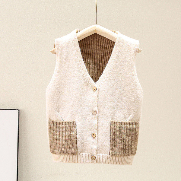 Modern gyerekmellény fiúknak zsebekkel