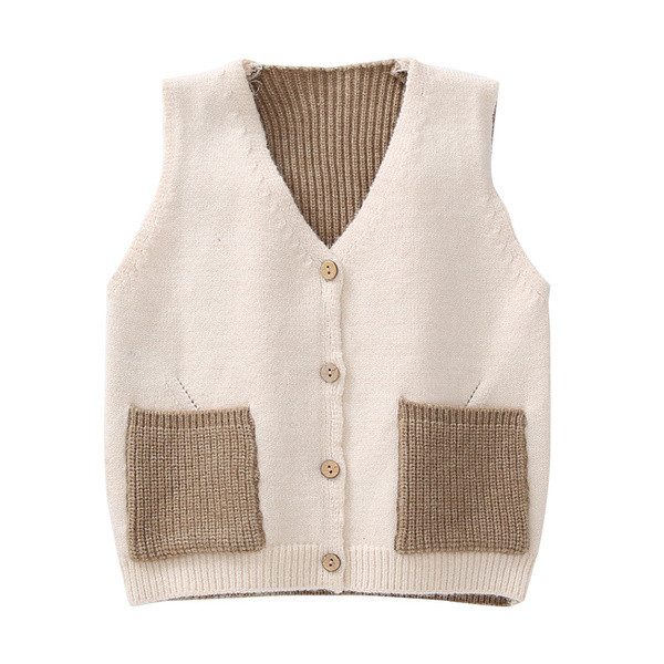 Modern gyerekmellény fiúknak zsebekkel