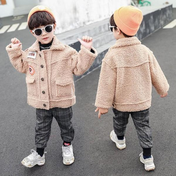 Bērnu plīša jaka ar aplikācijām un kabatām