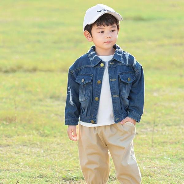 Moderna bērnu džinsa jaka ar pogām
