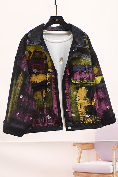 Új modell színes farmer dzseki zsebekkel