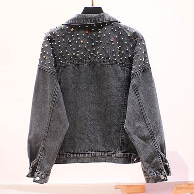 Modern farmer női kabát kövekkel