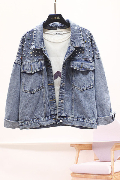 Modern farmer női kabát kövekkel