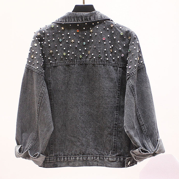 Modern farmer női kabát kövekkel