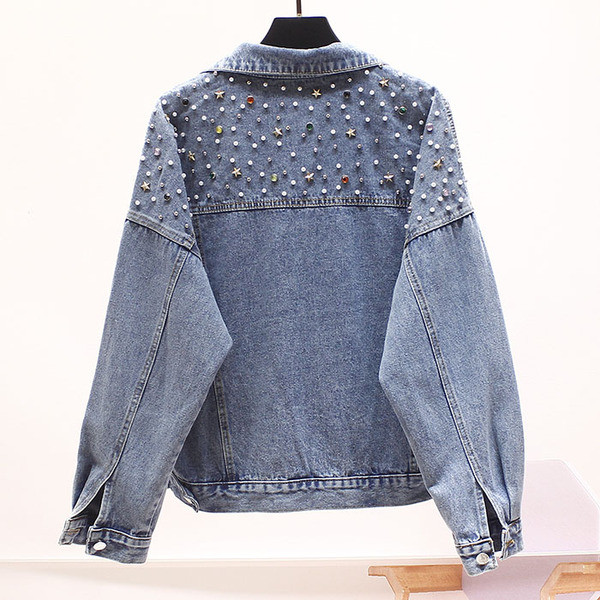 Modern farmer női kabát kövekkel