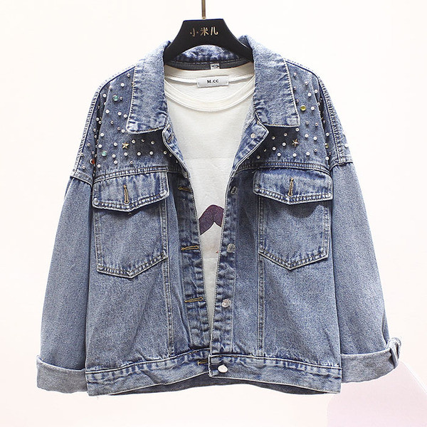 Modern farmer női kabát kövekkel