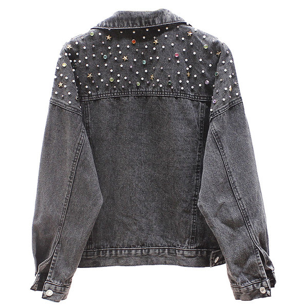 Modern farmer női kabát kövekkel