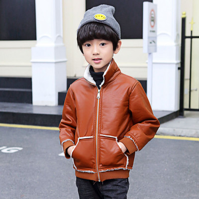 Geaca pentru copii din piele ecologica cu captuseala moale