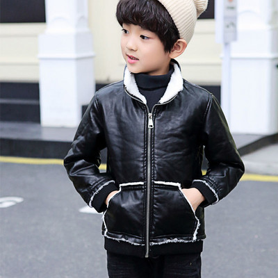 Geaca pentru copii din piele ecologica cu captuseala moale