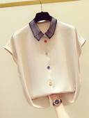 Naiste värviliste nööpide ja klassikalise kraega särk