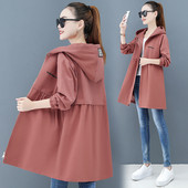 Női alkalmi kabát kapucnival és 5XL méretig