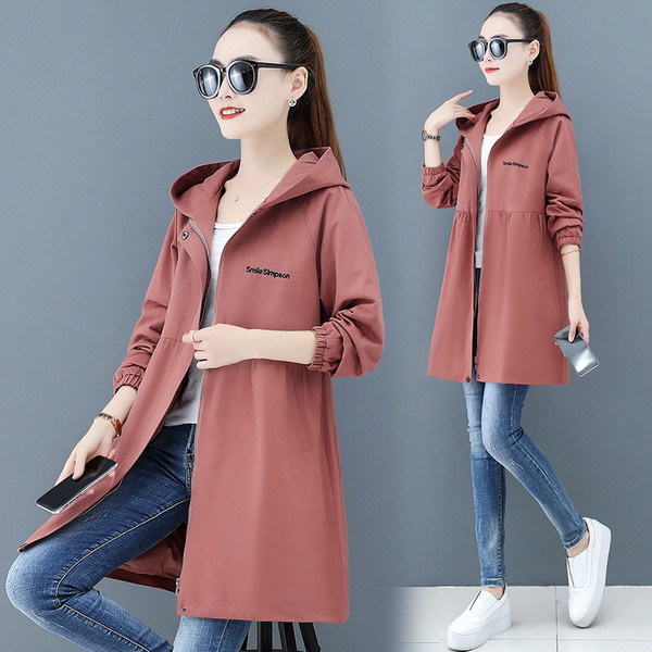 Női alkalmi kabát kapucnival és 5XL méretig