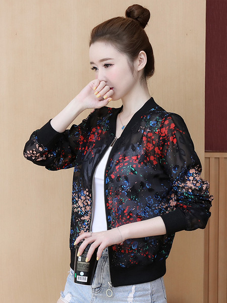 Geaca transparenta de dama cu guler oval si fermoar