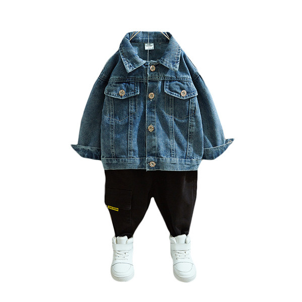 Bērnu džinsa jaka zēniem ar aplikāciju