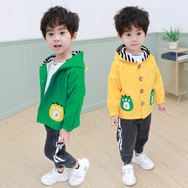 Igapäevane kapuutsiga ja taskutega laste jope poistele